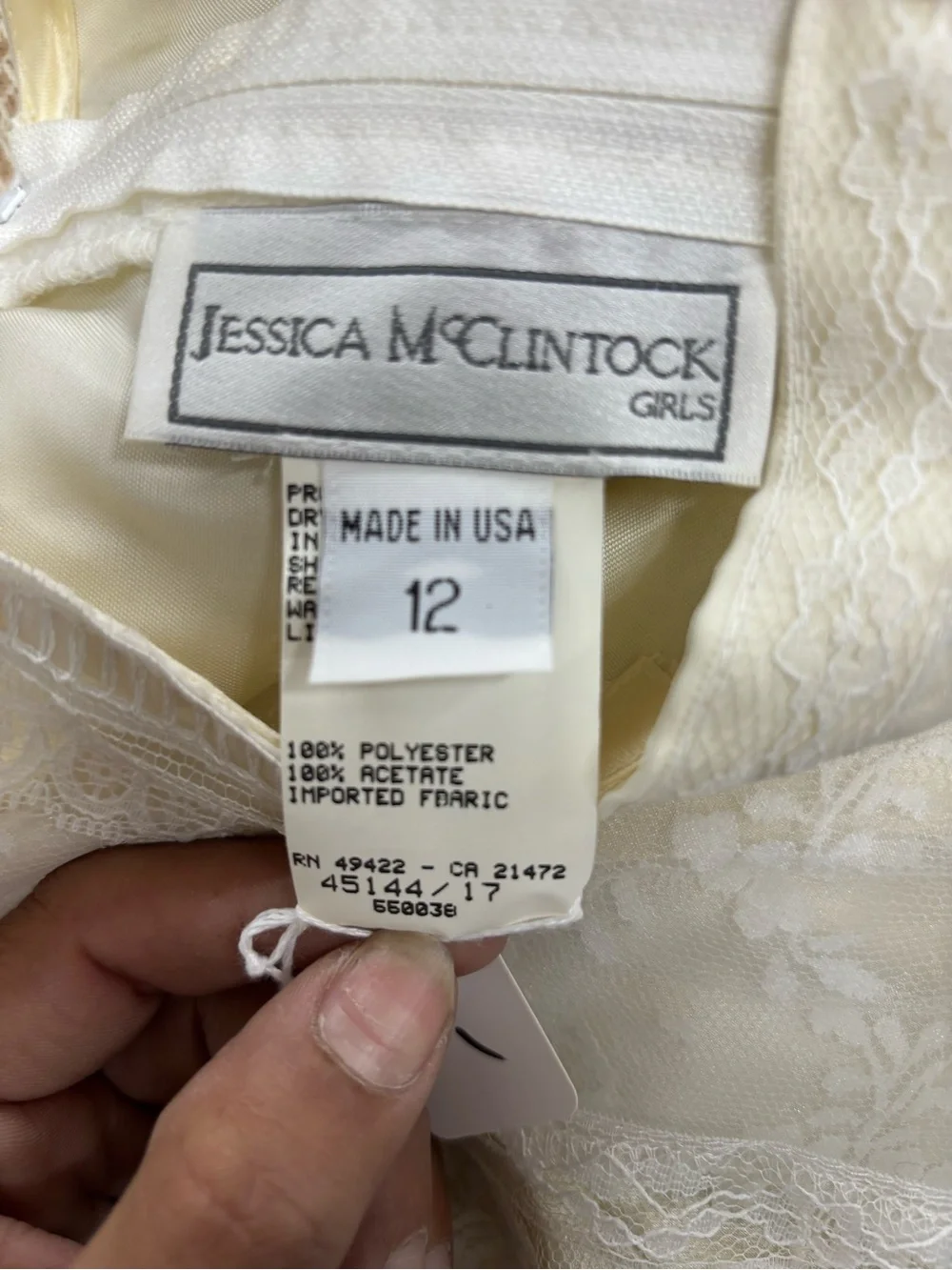 Jessica McClintock delicate cream